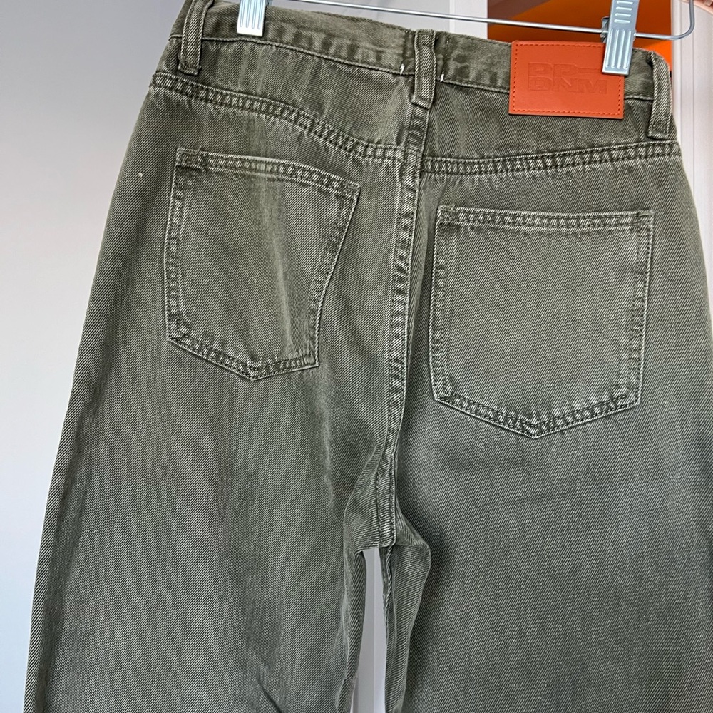 Olive Green Criss-Cross jeans